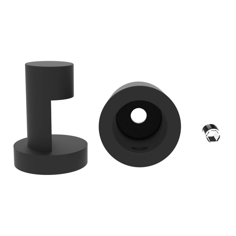 malleable TOPNIKE Side Clamp Standoffs 3/4" x 1" Black Aluminum, Edge Grip for Glass, Burglarproof Sign, Hardware for Acrylic, PVC, Glass Panel With 2pcs Spacers, Pack of 4 - Image 4